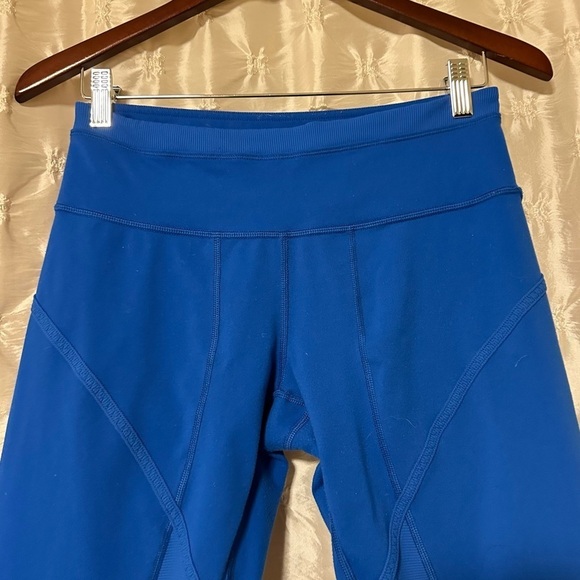 Lululemon Roll Out Crop Leggings Baroque Blue Sporty Luon Mid-Rise - Picture 5 of 16